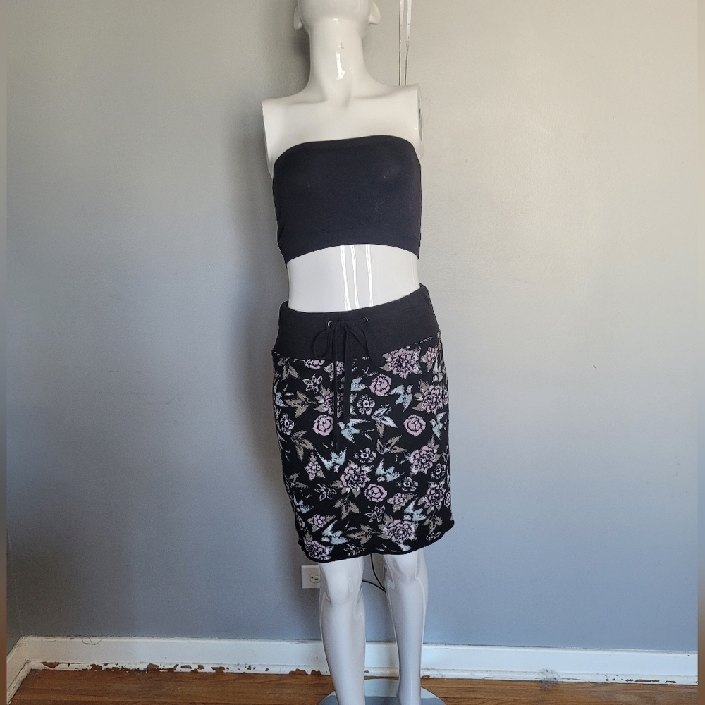 Marc Cain Old School Tattoo Knitted Mini Skirt, GUC, Size 2